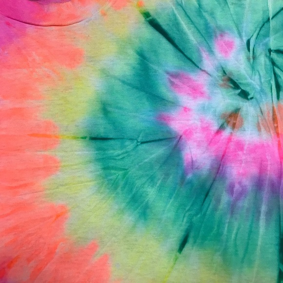 Vintage Screen Stars Tie Dye T-Shirt 90s Tagged Sz XL Fits Smaller Single Stitch - Picture 6 of 9
